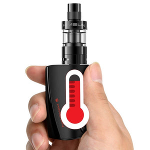 Hand Holding Vaporizer with Thermometer on it