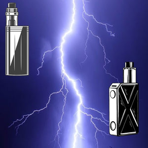 Lightening Bolt with Two Different Box Mod Graphics